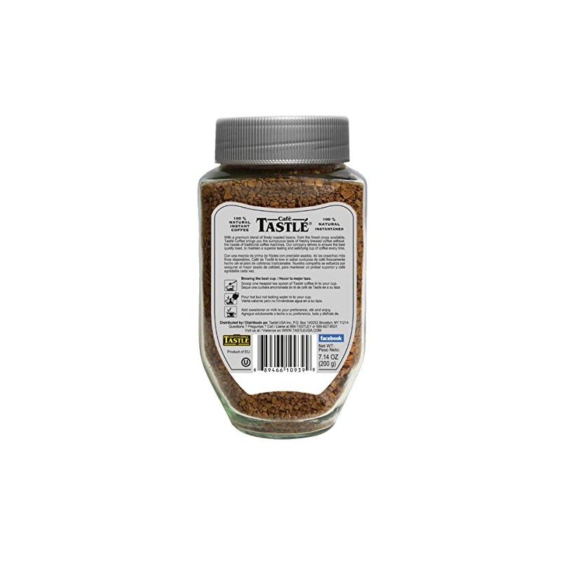 Cafe Tastle Platinum Espresso Freeze Dried Instant Coffee, 7.14 Ounce