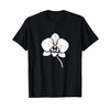 Exquisite Elegant Monochrome Orchid Bloom Shapes Mania T-Shirt