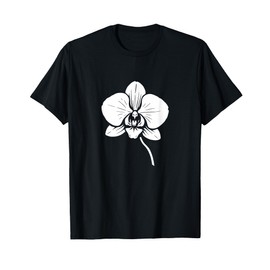 Exquisite Elegant Monochrome Orchid Bloom Shapes Mania T-Shirt