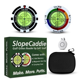 bA1 Gag Gifts SlopeCaddie Golf Green Reader - Precise Ball Marker Aid - Putt Better, Drop Strokes - Unique Golf Gadget Gift