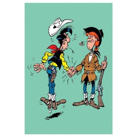 ZigZag Editions Postcard Lucky Luke: Lucky Luke and Calamity Jane handshake (10x15cm)