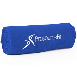 ProsourceFit Arida Yoga Mat Towel Super-Absorbent Microfiber 68-inch x 24-inch for Hot, Bikram Yoga, Pilates, and Working Out (Blue)