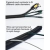 ZEMAN Semi-Rigid Wrappable Split Woven Sleeving Cord Protector Tubing, Self-Wrapping