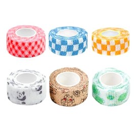 6 Pack Self Adhesive Bandage Wrap Self Adherent Vet Wrap Tape for Finger Wrist