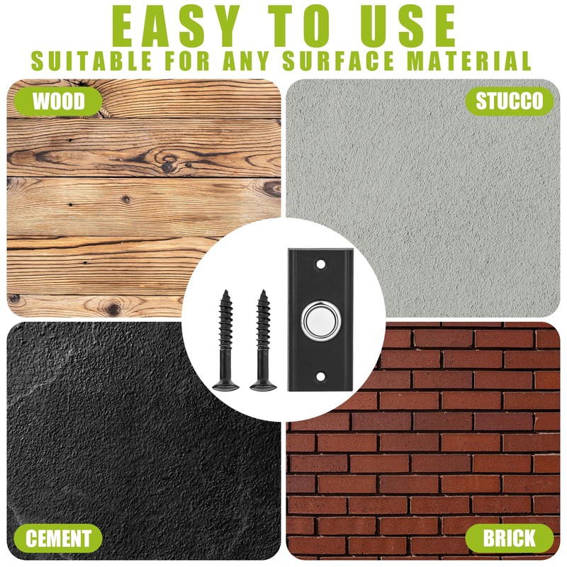 LED Lighted Doorbell Push Button, Round Doorbell Push Button Replacement
