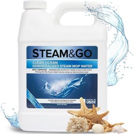 STEAM AND GO Clean Ocean Demineralized Water for Steam Mops Household Scented - Size: 32oz 18 Pack