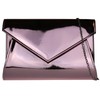 Girly HandBags Glossy Plain Clutch Bag -- Pink