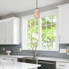 Anmire 2 Pack Modern Line Style Glass Shade, Cylinder Light