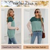 LOLILRSD Womens Color Block Long Sleeve Crewneck Knitted Casual Loose