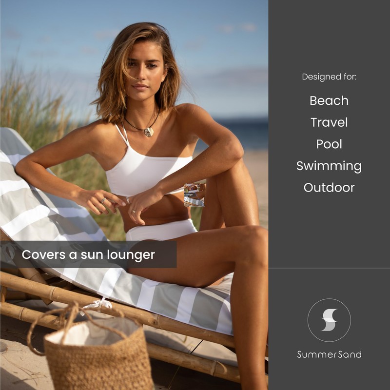 SummerSand Microfiber Beach Towel Extra Large 200x100 cm - Quick