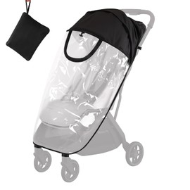 Rain Cover Fits for UPPAbaby Minu V3 Stroller, All-Season Windproof & Waterproof Protection from Rain, Snow & Dust, Crystal Clear EVA Panel & Built-in Storage Pocket Design