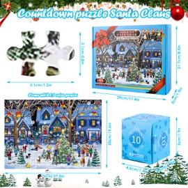 Advent Calendar 2024 Children's Puzzle, 24 Day Christmas Advent Calendar, Christmas Advent Calendar, Christmas Puzzles for Adults and Children, Christmas Countdown Calendar Gifts