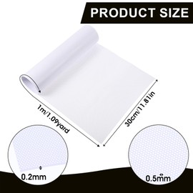 30 x 100 cm Fursuit Eye Mesh 0.2mm Thick Plastic Canvas Sheet, Printable PVC Mesh Fabric for Mask Eyes, Furries, Cosplay Props, and Craft Making, 0.5mm Hole