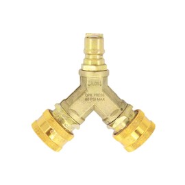 GAS-FLO, Gas Quick Disconnect 3/8 Y Splitter, CSA Certified for Propane and Natural Gas