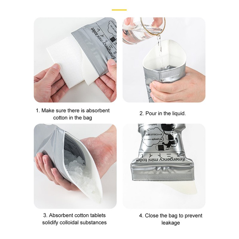 10pcs Urine Bags Disposable Portable Vehicle Emergency Vomiting Camping Pee