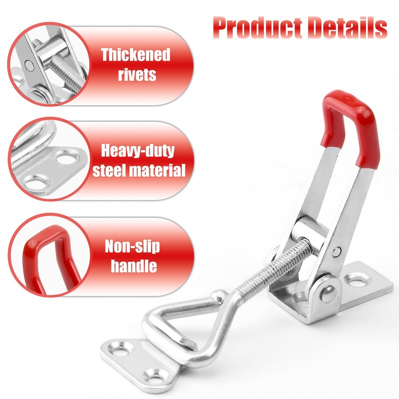 Toggle Latch Clamp 4001, 6 Pack Adjustable Toggle Clamp Latch,