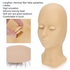 Eyelash Extension Mannequin Head with 3 Pairs of Removable Eyelids,