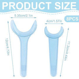 EIHI 8 Pieces Mouth Separator Cheek Holder Mouth Opener T-Shape Lip Retractor for Dental Orthodontic Clear Teeth Whitening