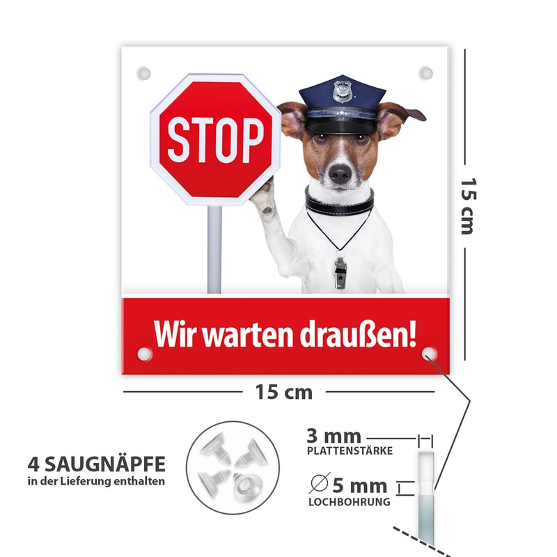 Dogs must stay outside (PVC sign)