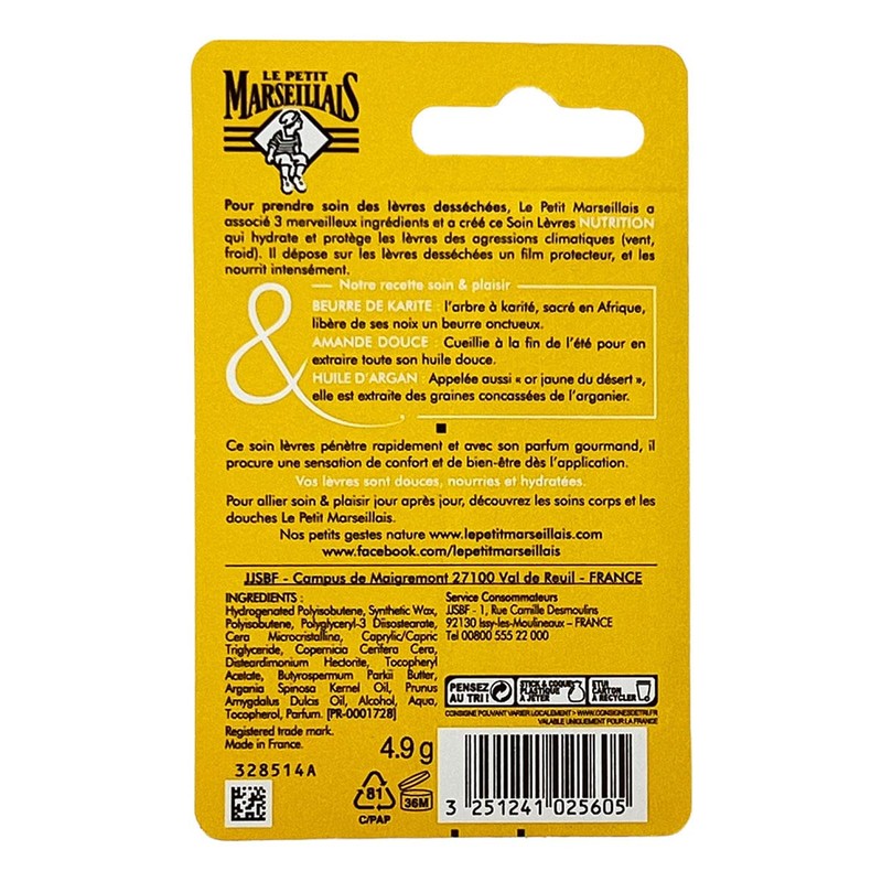 Le Petit Marseillais lip care with Shea, almond and argan