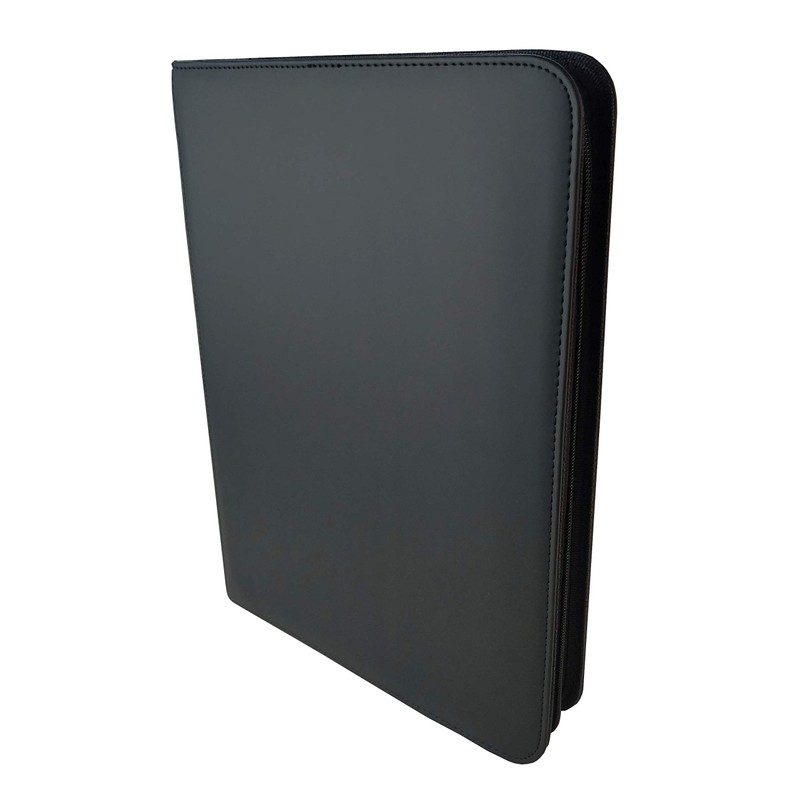Arkero-G 18-Pocket Premium Zip Binder, Black/Black, 360 Cards Album/Zip Portfolio,