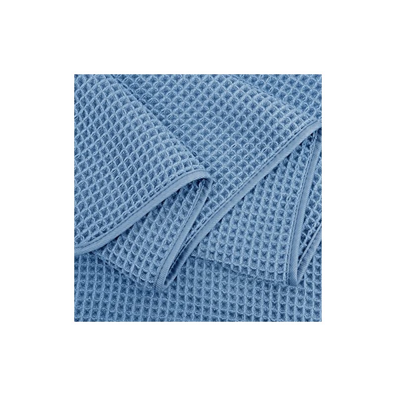 Polyte Sábana de Baño XL Microfibra Waffle 430 gsm, Set,