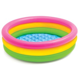 60cm/90cm/120cm Baby Swimming Pool 3 Color Rainbow Round PVC Inflatable Children Little Pump Pool Blow Up Kids Padding Pool