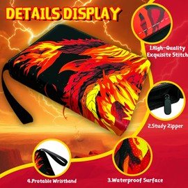 Trading Card Binder for TCG Cards, 9-Pocket Portable Card Collector Ablum Holder Book Fits 720 Cards with 40 Removable Sleeve, Waterproof PKM Card Binder Display Storage Carrying Cases for TCG-Red