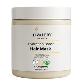 Hydrating Hair Mask with Avocado Oil & Panthenol – Deep Conditioning, Anti-Frizz & Detangling Treatment for Dry, Damaged or Color-Treated Hair – 8 oz
