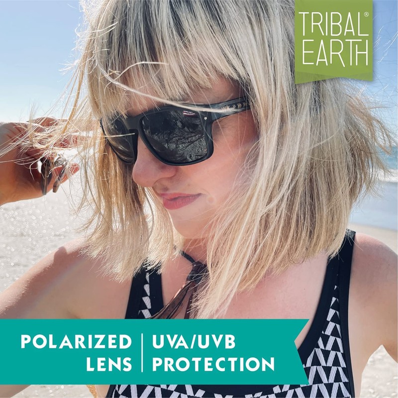 TRIBAL EARTH Wood Sunglasses Polarised for Men and Women with