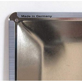 Tin Sign 20 x 30 cm Curved with Cord "Vorsicht bei Gesprächchen Feind hört mit mit Metall" Decorative Gift Sign