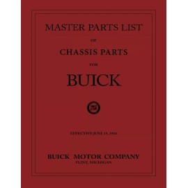 1924 - 1934 Buick Master Chassis Parts Catalog Book