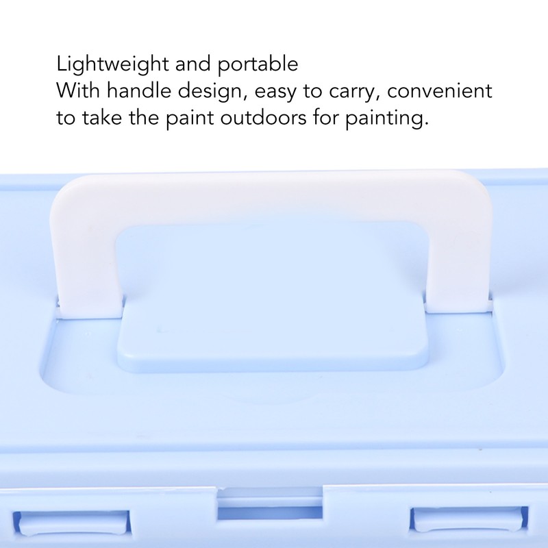 Gouache Paint Box 24 Well Storage Palette Box Portable Plastic