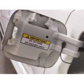 Hachi Auto 2 pcs x Warning Label 110+ Octane Gas Gasoline Racing Fuel Tank Sticker Decal