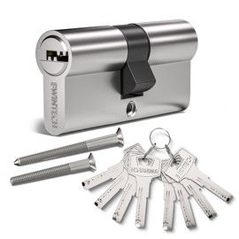 Bwintech 85mm(40/45) Nickel-Zink-Legierung Euro-Zylinder-Schloss,Tür-Trommel-Schloss,Schlüssel Schlüssel mit 8 horizontalen Grübchen Schlüssel