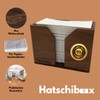 Hatschibox Walnut Wood, Handkerchief Box - Stylish Tissue Box, Refillable