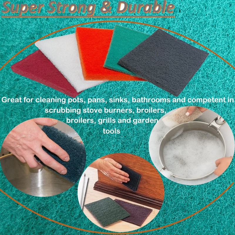 Tonmp 15 Pack 6 x 9 Inch Hand Pads Coarse
