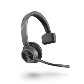 Poly - Voyager 4310 UC Wireless Headset (Plantronics) - Single-Ear Headset w/ Mic - Connect to PC/Mac via USB-C Bluetooth Adapter, Cell Phone via Bluetooth - Works with Teams (Certified), Zoom & More