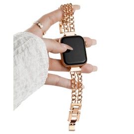 [Pleixiu] Band 40mm 44mm 46mm 45mm 42mm 41mm 38mm 49mm iWatch Series 10 9 SE 8 7 6 5 4 3 2 1 Ultra 2 1-Rose Gold