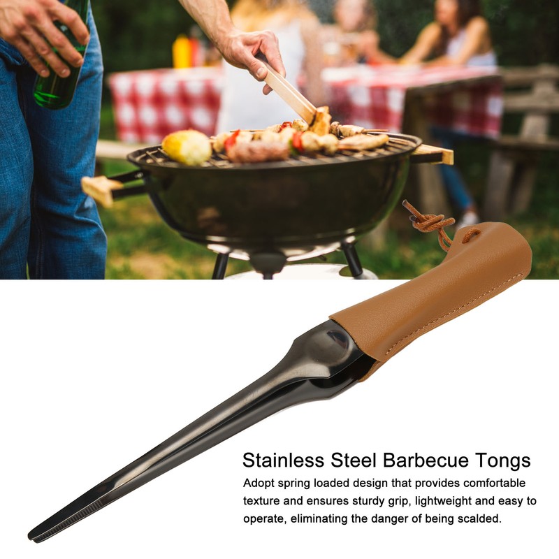 Stainless Steel Grill Tongs BBQ Buffet Tongs Long Kitchen Tongs