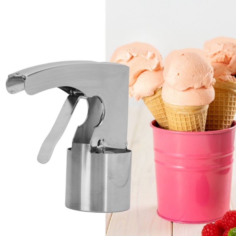 Cylinder Ice Cream Scoop S304 Stainless Steel Cylinder Ergonomic Design