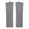 Long Black Cashmere Gloves - grey