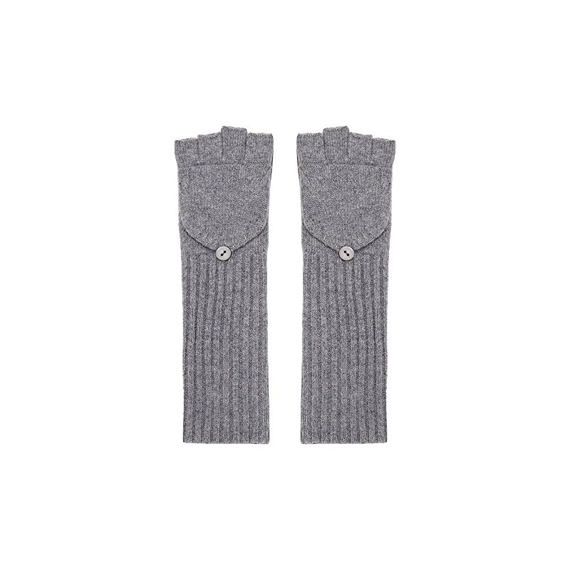 Long Black Cashmere Gloves - grey