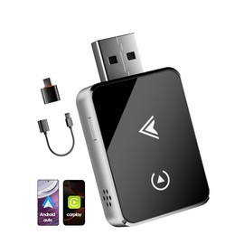 PARPAT 2 in 1 Wireless Apple CarPlay, Wireless Android Car Adapter Conversion from Wired to Wireless, Plug & Play