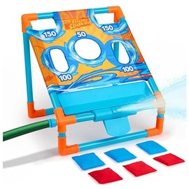 Nerf Super Soaker Toss ‘N Splash Cornhole Set – Bean Bag Toss Game for Kids with a Splashtastic Water Twist for Outdoor Fun