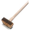 CFS 4029400 Carbon Steel Double Broiler King Brush with Hardwood