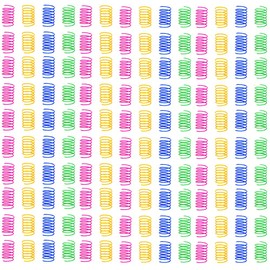 140 pcs Cat Spring Toy Colorful Spiral Springs Creative and Interactive Durable Heavy Plastic Toys for Indoor Cats Swatting Biting Hunting Kitten Toys