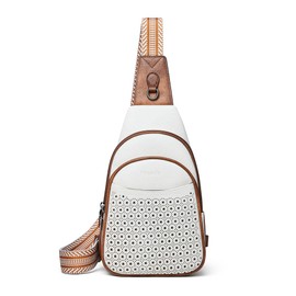 Mroede Crossbody Bags for Women 4-Pockets Sling Bag for Women Fanny Pack Sling Backpack Casual Daypacks Purse Travel