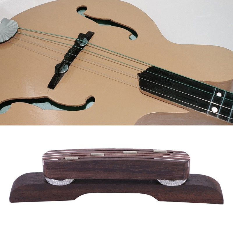 Durable Wood Rosewood Adjustable Bridge Repair Part Accessory for Mandolin