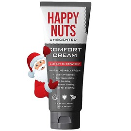 HAPPY NUTS Comfort Cream Deodorant For Men: Anti-Chafing Sweat Defense, Odor Control, Aluminum-Free Mens Deodorant & Hygiene Products for Men's Private Parts 3.4 oz.(1 Pack, Original) - Scent: Unscented, Size: 3.4 Fl Oz (Pack of 1)